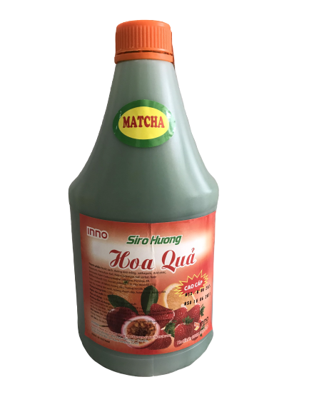 Siro hoa quả can tròn 2lít vị Matcha