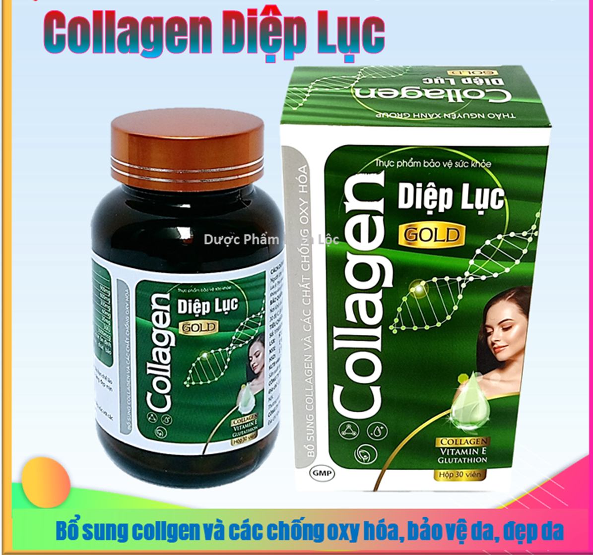 Viên Uống Trắng Da Toàn Thân Diệp Lục Collagen - Làm đẹp da, chống lão hóa