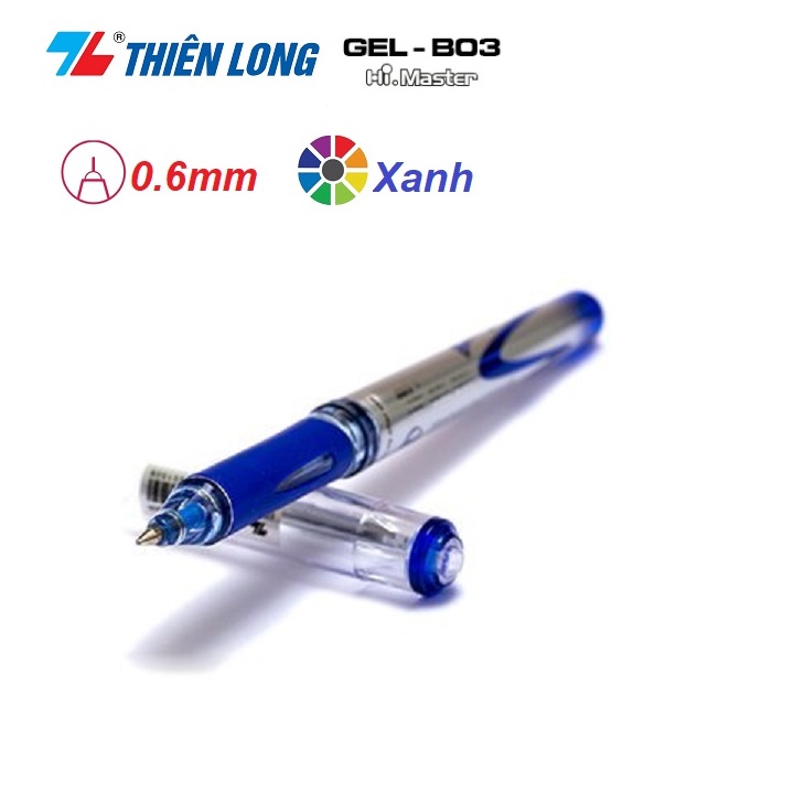 Bút gel bi hi-master thiên long gel-b03 ngòi 0.6mm