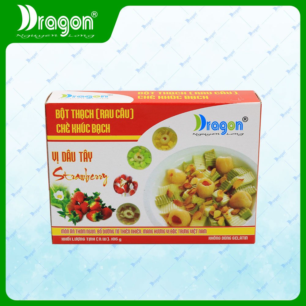 Bột Thạch Chè Khúc Bạch Dâu Tây DRAGON 106G