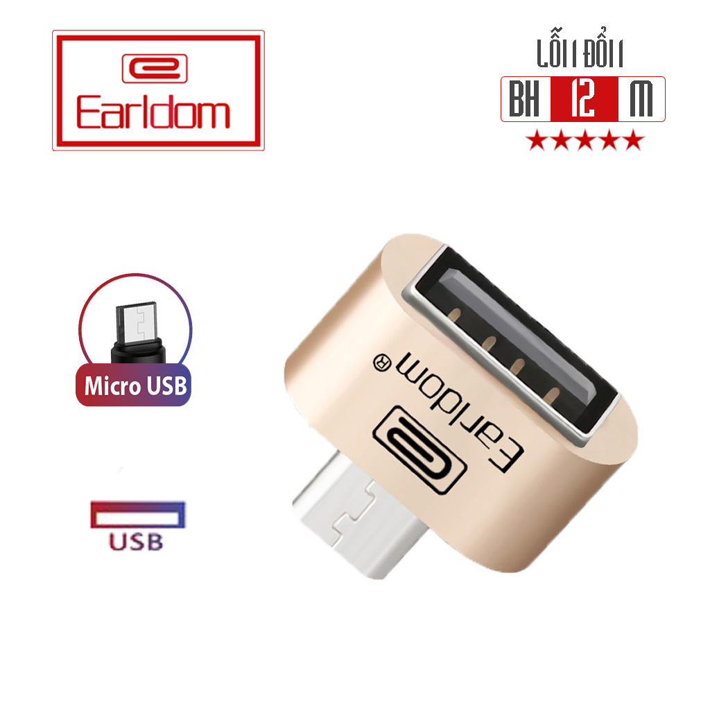 Jack Chuyển - Cáp Chuyển OTG Micro Sang Cổng USB Earldom OT01 Bộ chuyển đổi nhỏ Bộ chuyển đổi Android sang USB Hub OTG Cáp dữ liệu cổng trò chơi