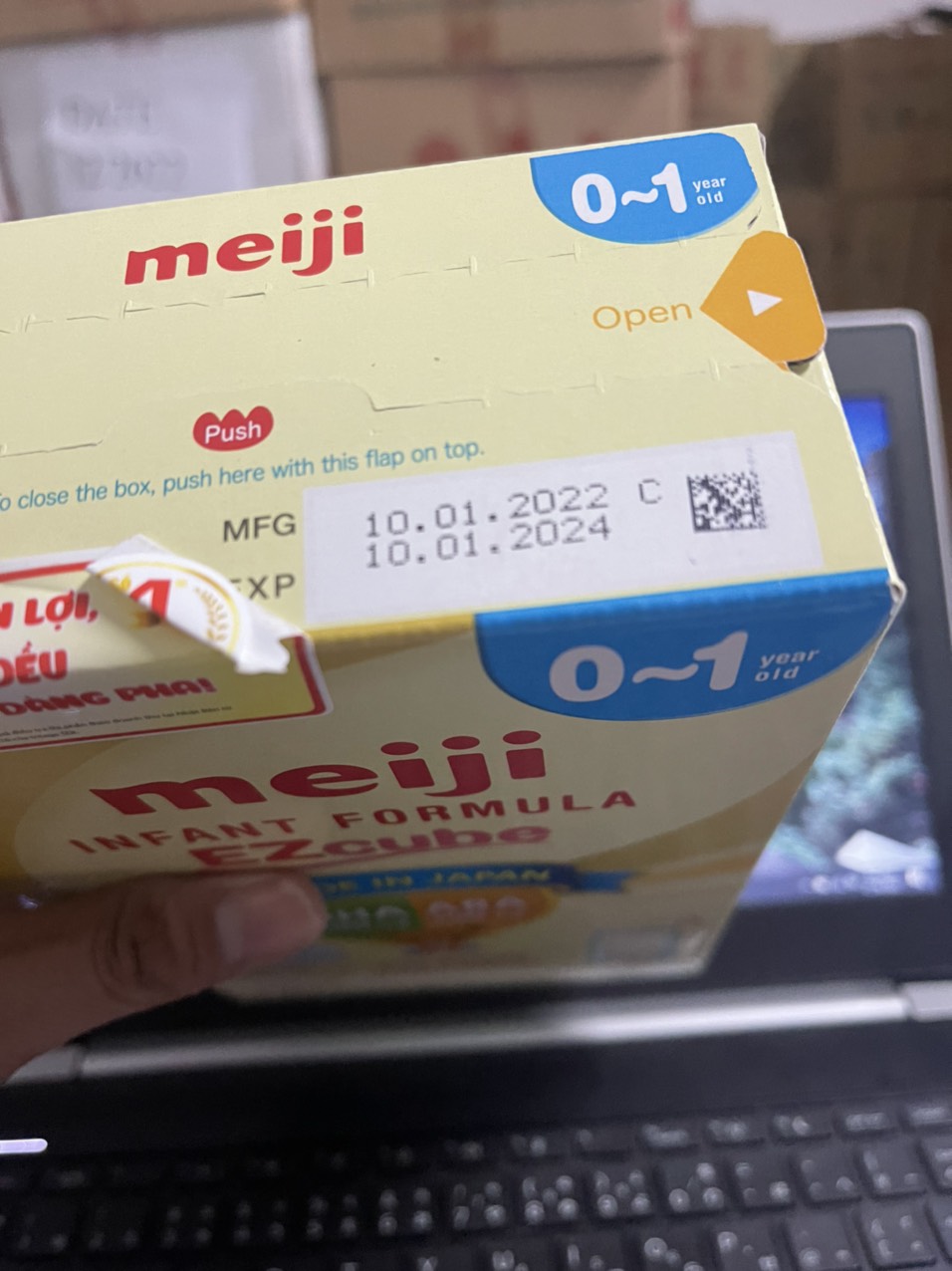 Sữa meiji thanh 0-12 tháng mẫu mới 432g