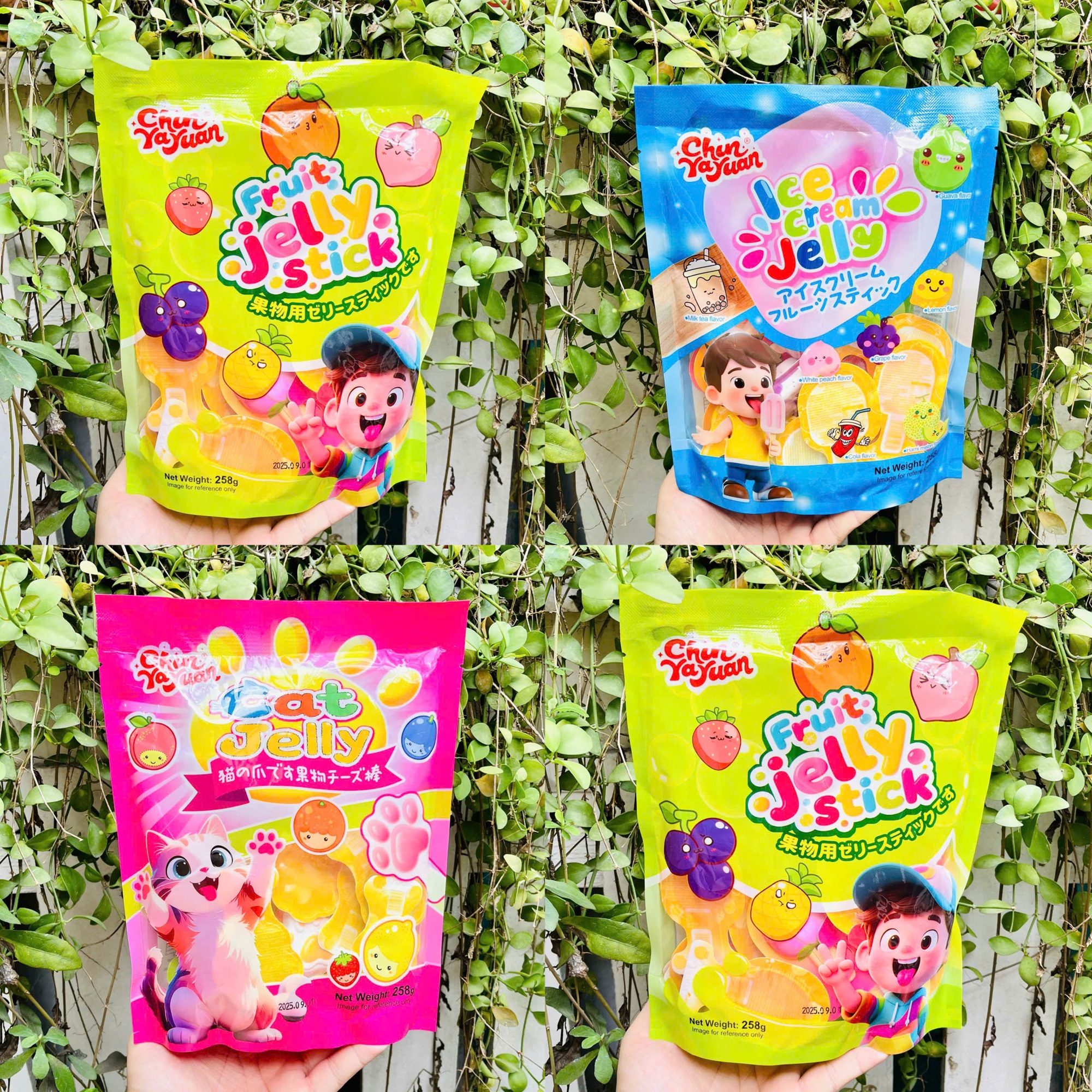 [ BỊCH 258GR ] THẠCH QUE KEM TRÁI CÂY SỮA CHUA PHÔ MAI 3D CHUNYAYUAN [ QUE KEM] [ CHÂN MÈO ] [ 3D ]
