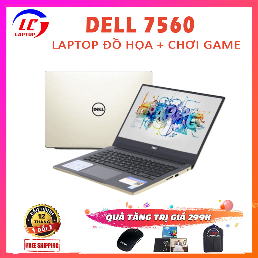 [Trả góp 0%]Dell Inspiron 7560 Đồ Họa Chơi Game Mượt i7-7500U VGA Nvidia 940MX-4G Màn 15.6 FullHD IPS Viền Siêu Mỏng
