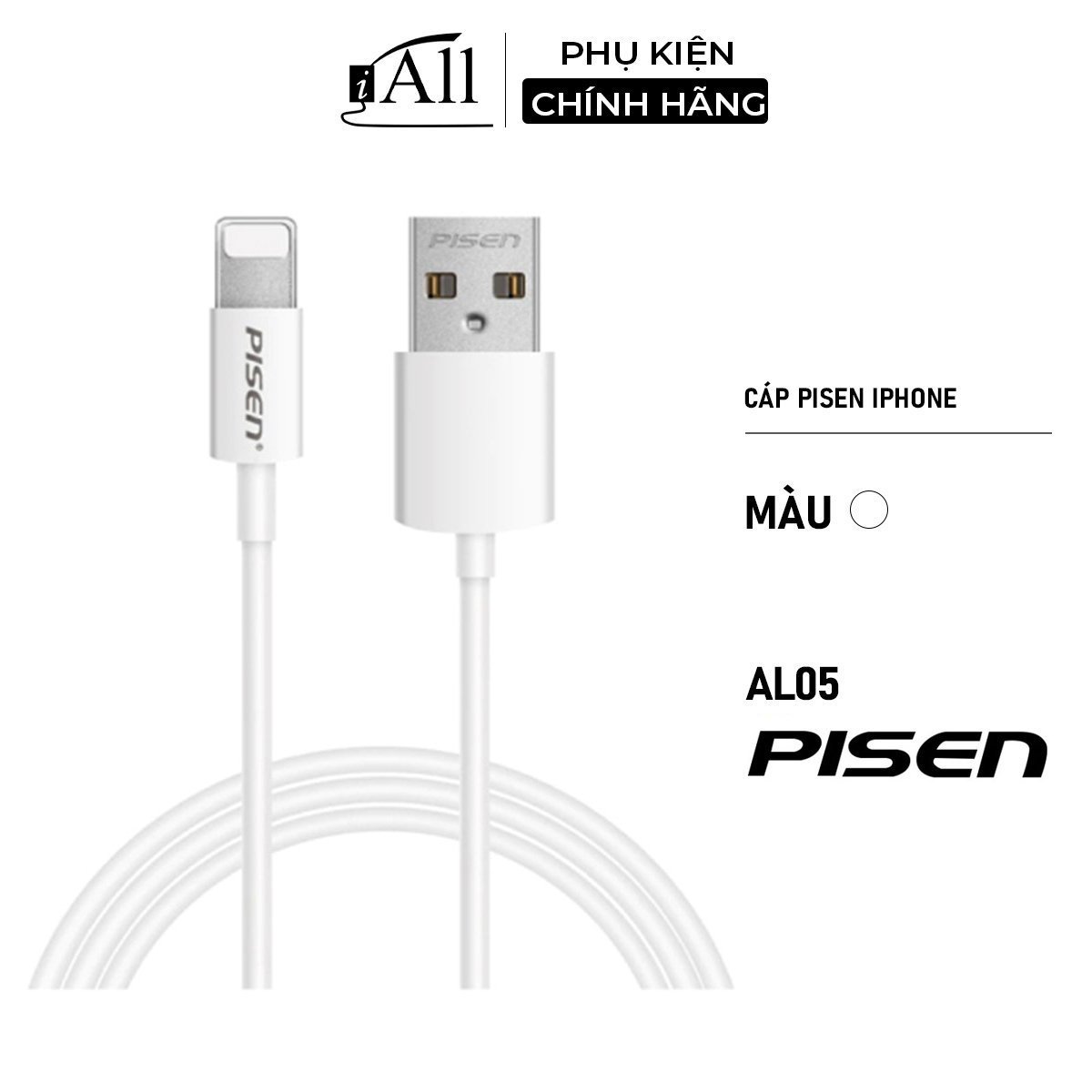 Cáp sạc nhanh cho iP Pisen AL05 dài 1m - iAll Store