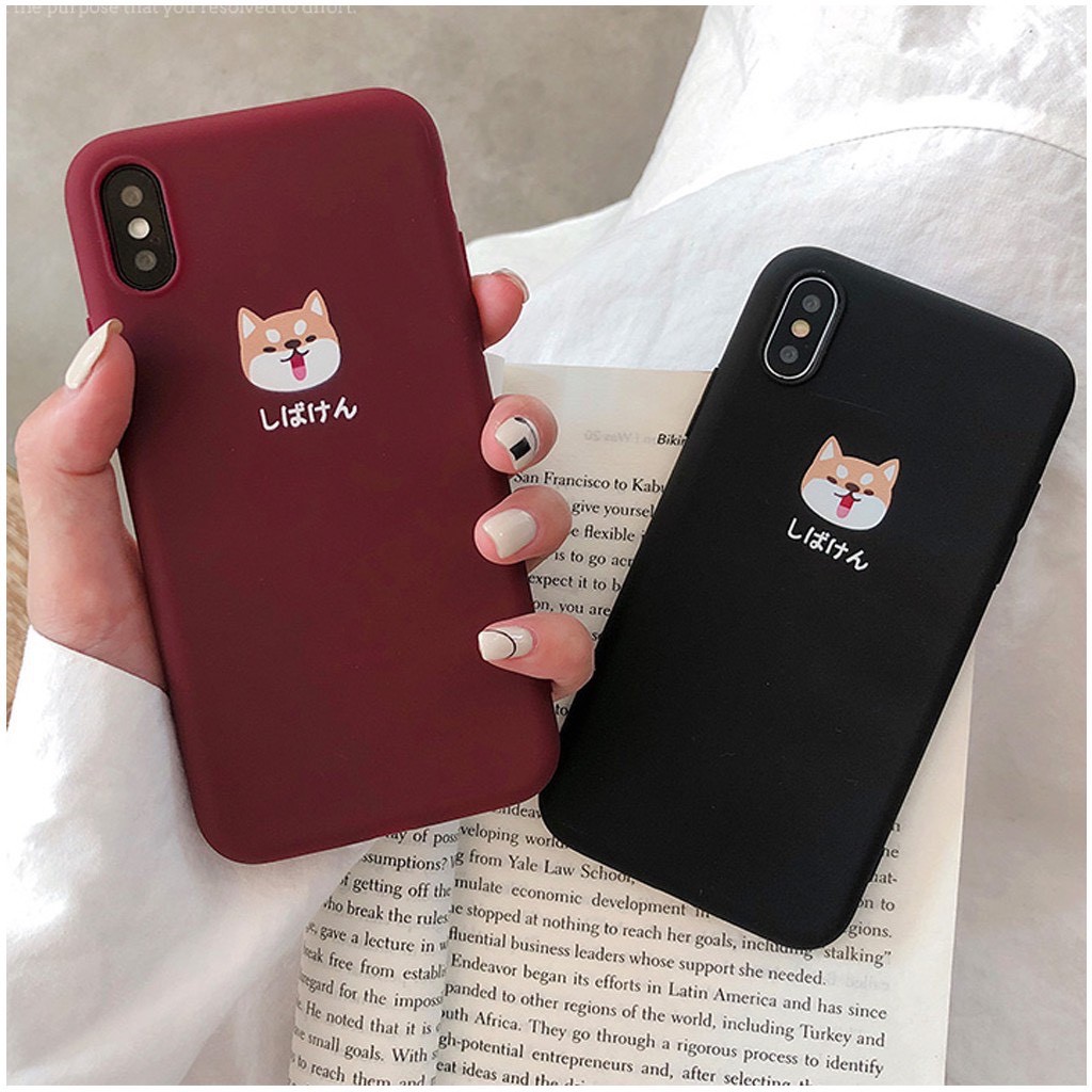 Ốp iphone - ốp lưng chú chó shiba nhật trơn 6plus/6splus/x/xs/xs max/11promax