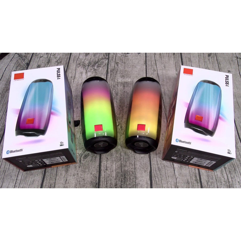 Loa bluetooth jbl pulse 4 l công suất 20w l chống nước ipx7 l bluetooth 4.2 l pin 7260 mah l nghe nhạc 12h l đèn led 360 độ l công nghệ party boost kết nối nhiều loa