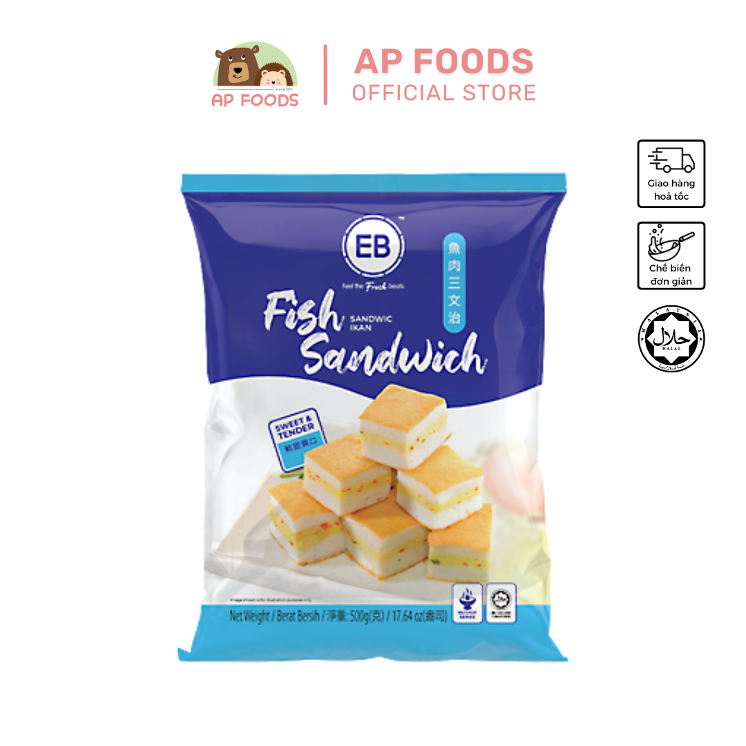 Sandwich cá eb malaysia 500g - fish sandwich eb 500g - viên thả lẩu malaysia