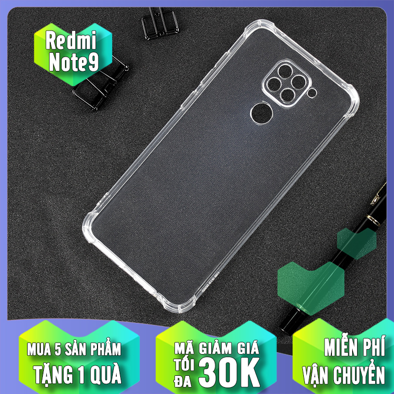 Ốp lưng cho xiaomi redmi note 9 - redmi 10x 4g tpu trong suốt che cam