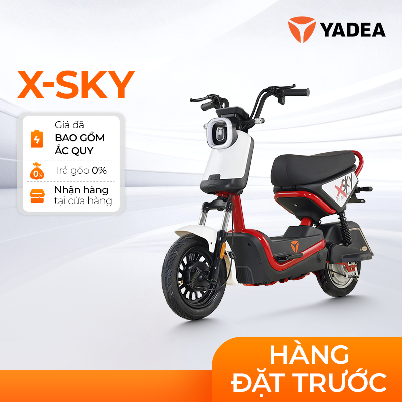 [TRẢ GÓP 0%] Xe Máy Điện Yadea X-Sky 60KM Một Lần Sạc - Bảo Hành 2 Năm