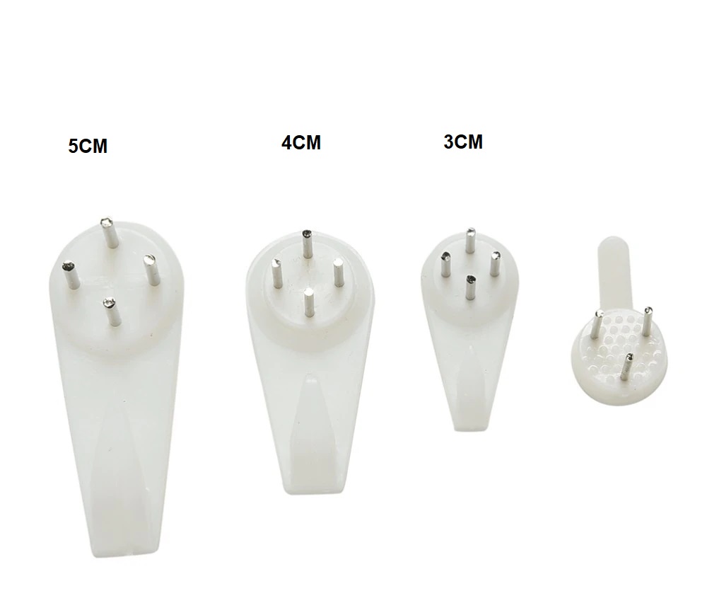 Set 20 Đinh Ghim 4 Chấu Thông Minh Có Móc Treo Đồ - Đinh Đóng Tường  Không Cần Khoan Đinh Móc Treo Tranh Treo Vật Dụng Gia Đình Frame Picture Hanger