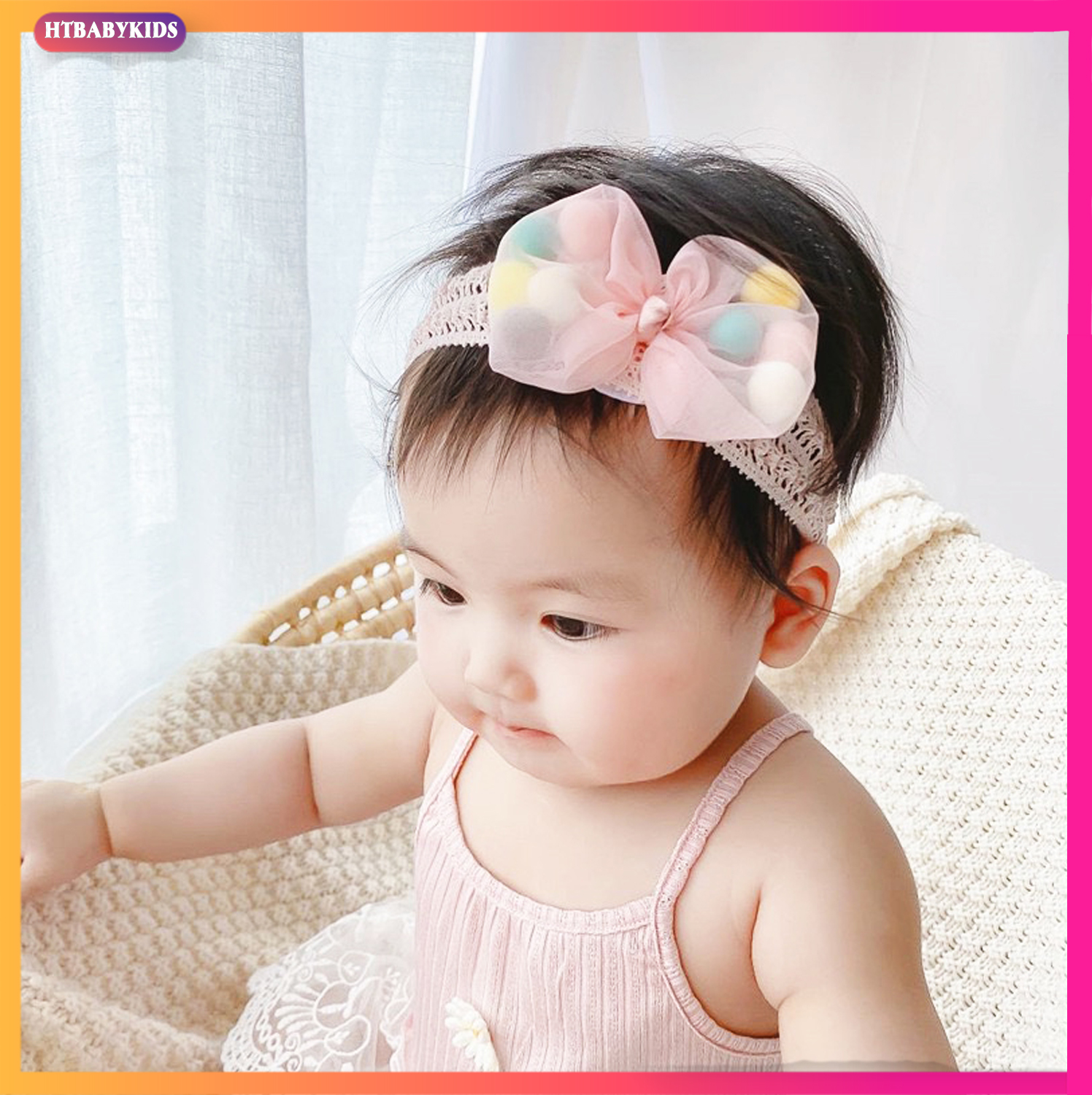 Băng đô cho bé mẫu mới cục bông trăng tròn dễ thương