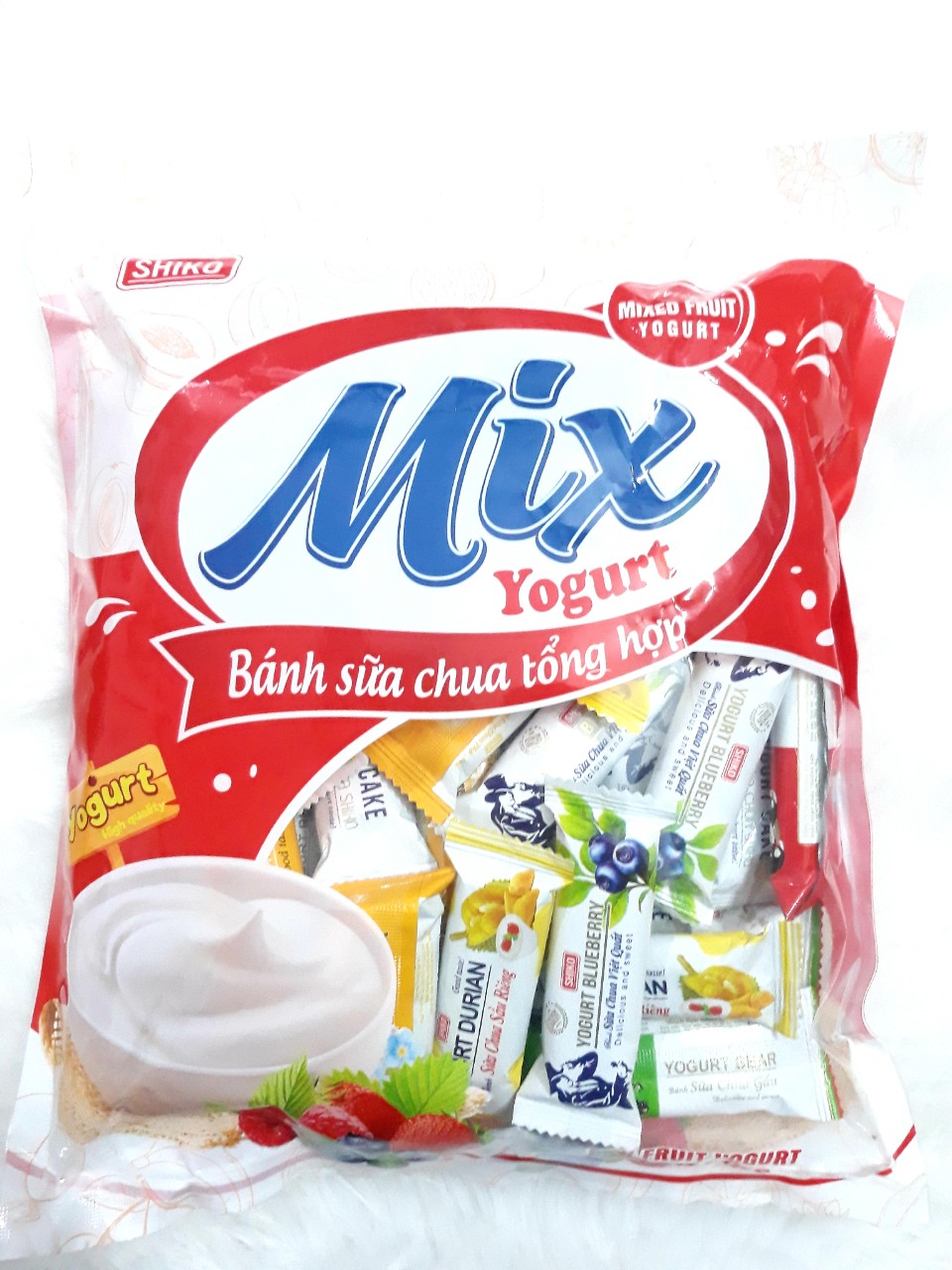 Bánh sữa chua tổng hợp mix vị shiko vỏ giòn túi 500g