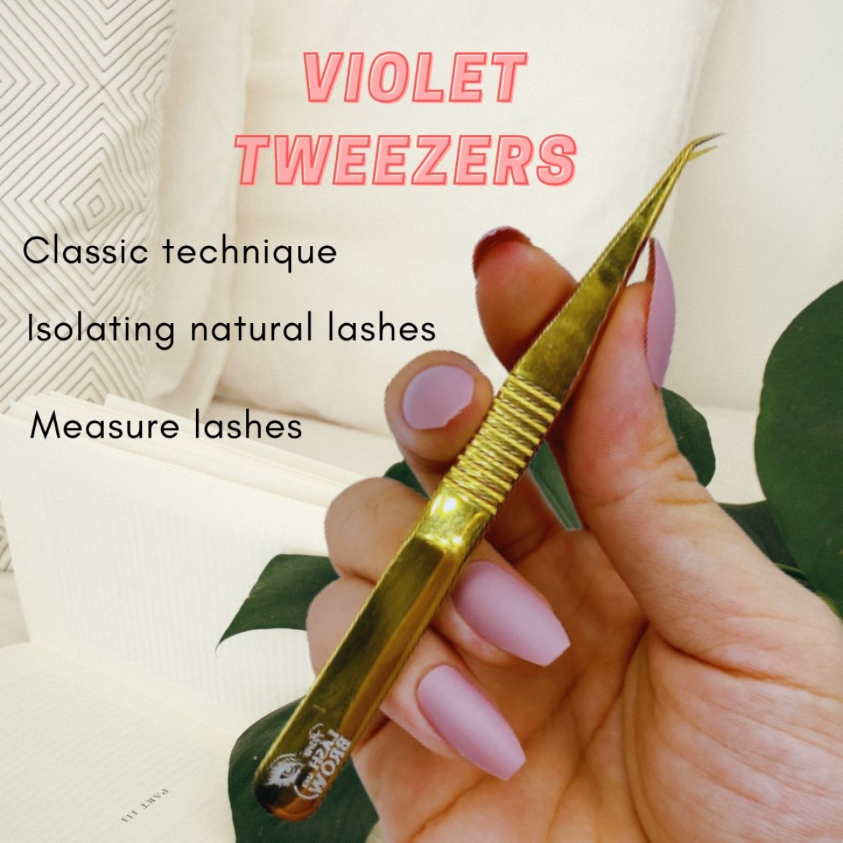 Nhíp Nối Mi Violet - Dòng Nhíp Nối Mi Chuyên Nghiệp Nối Mi Classic - Tháo Mi - Tách Mi Nhanh Và Chính Xác Hiệu Quả Cao - Hani Beauty