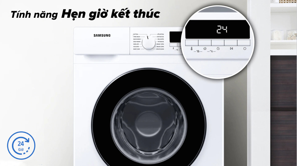 Trả Góp 0% - Máy giặt Samsung Inverter 8 kg WW80T3020WW/SV Mới 2020- Bảo hành