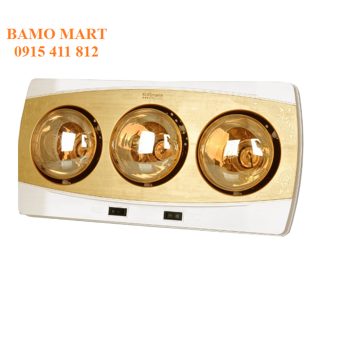 ĐÈN SƯỞI NHÀ TẮM 3 BÓNG KOTMAN