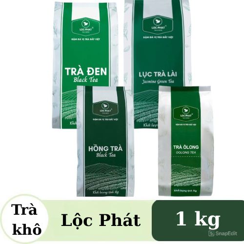 TRÀ LỘC PHÁT GÓI 1KG ( HỒNG TRÀ / LỤC TRÀ LÀI / TRÀ ĐEN / OLONG)