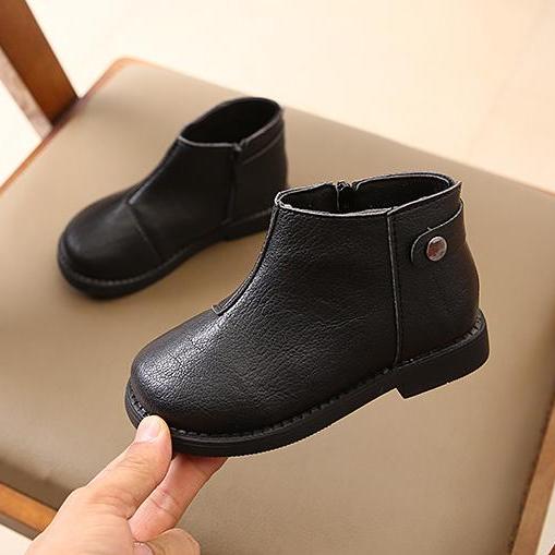 Bốt da cổ ngắn cho bé trai và bé gái