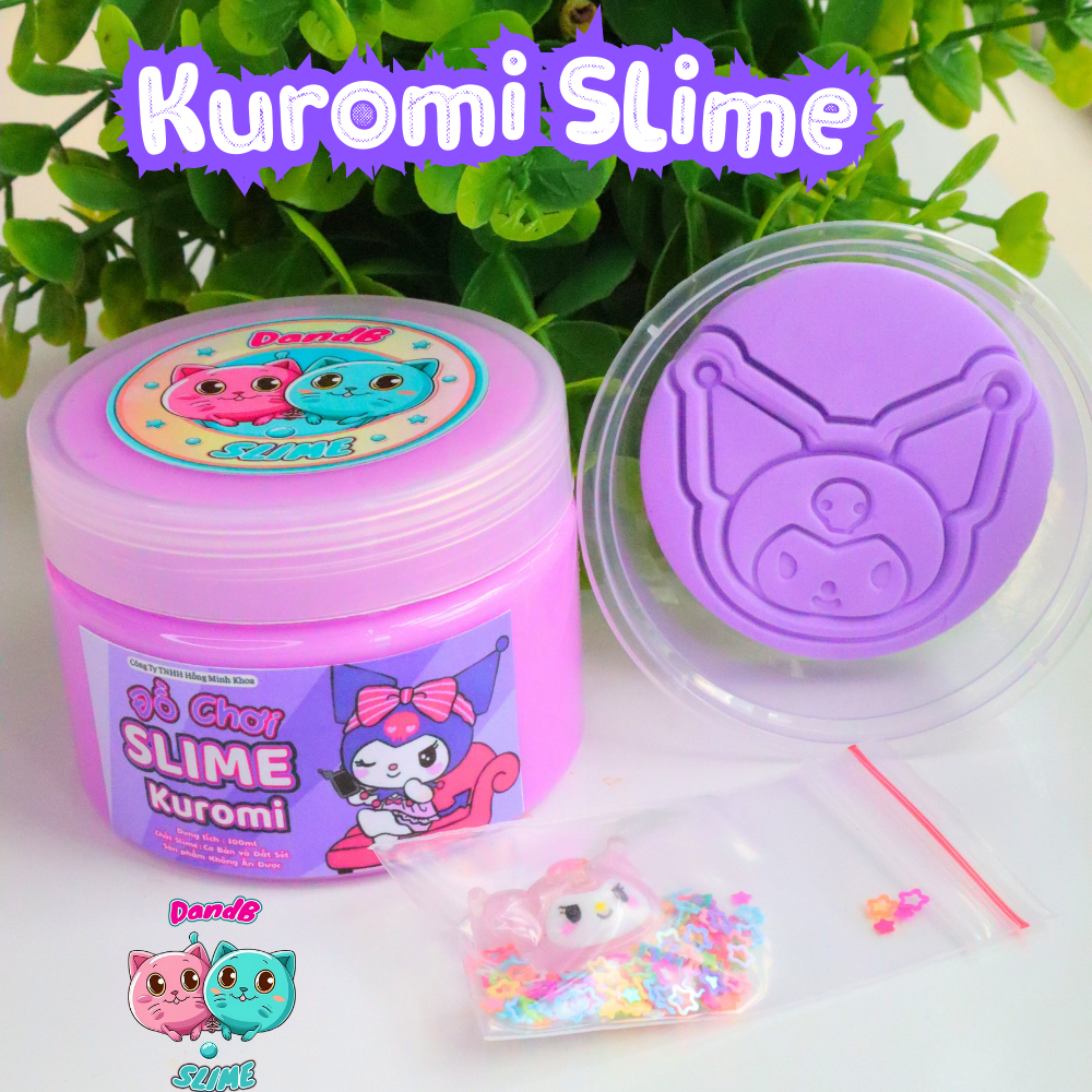 Diy kuromi/ đồ chơi slime sanrio/ kèm charm sanrio/ slime basic và đất sét dễ thương