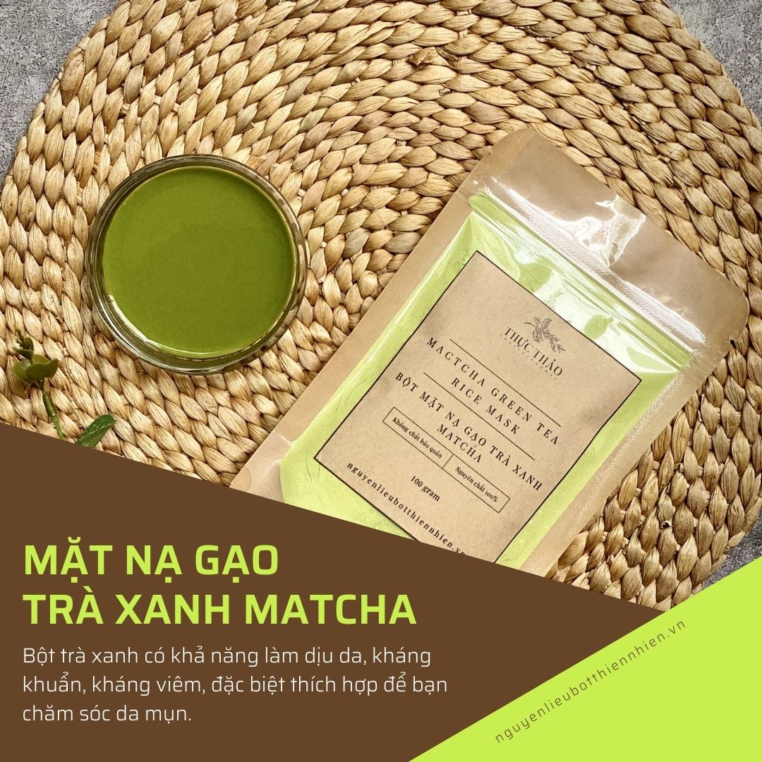 Bột mặt nạ gạo matcha
