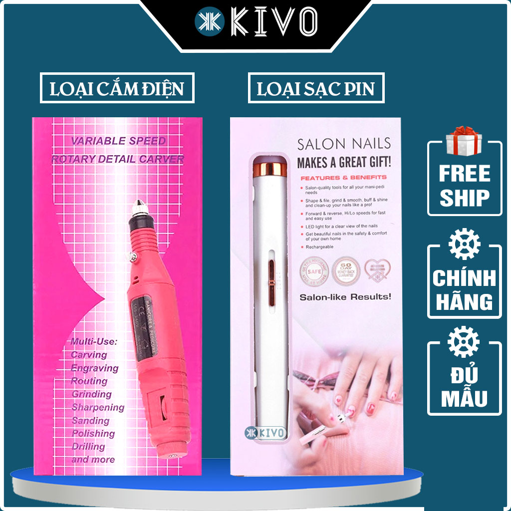 Máy Mài Móng Tay Mini Làm Nail LOẠI TỐT 12v USB - Máy Mài Khắc Mini Đa Năng có thể Đánh Bóng Kim Loại, Mài Dao, mài Kéo, Khắc Gỗ Không Dây - Kivo