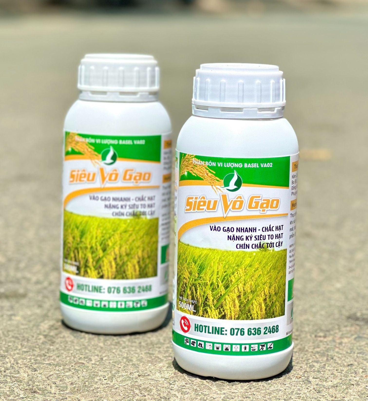 Phân bón giúp lúa vô gạo cực nhanh, trổ thoát đồng loạt; dùng giai đoạn trổ - siêu vô gạo 500ml