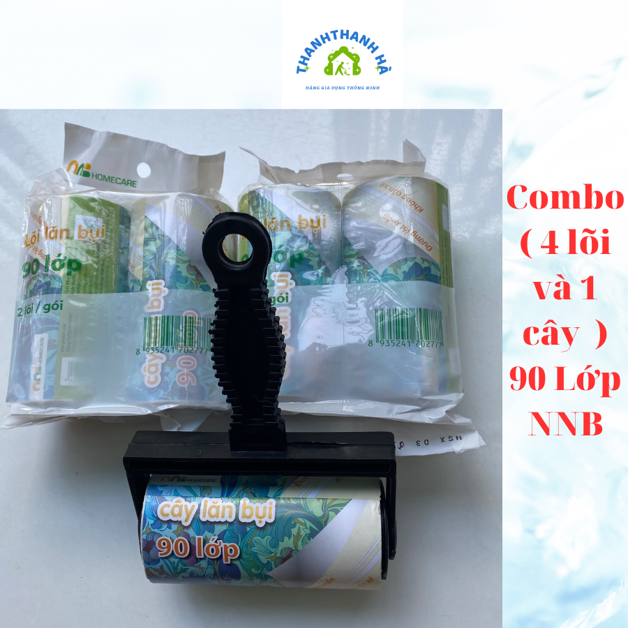 Combo 5 lăn bụi quần áo 90 lớp nnb -lông thú cưng- ghế sofa