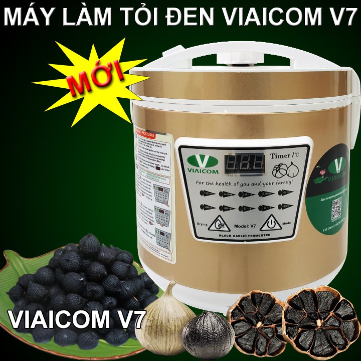 [FREE SHIP toàn quốc ] Máy làm tỏi đen VIAICOM V7 - 2 màu Công nghệ Nhật Bản - [Tặng túi cafe 250g loại 1 giá 299K]