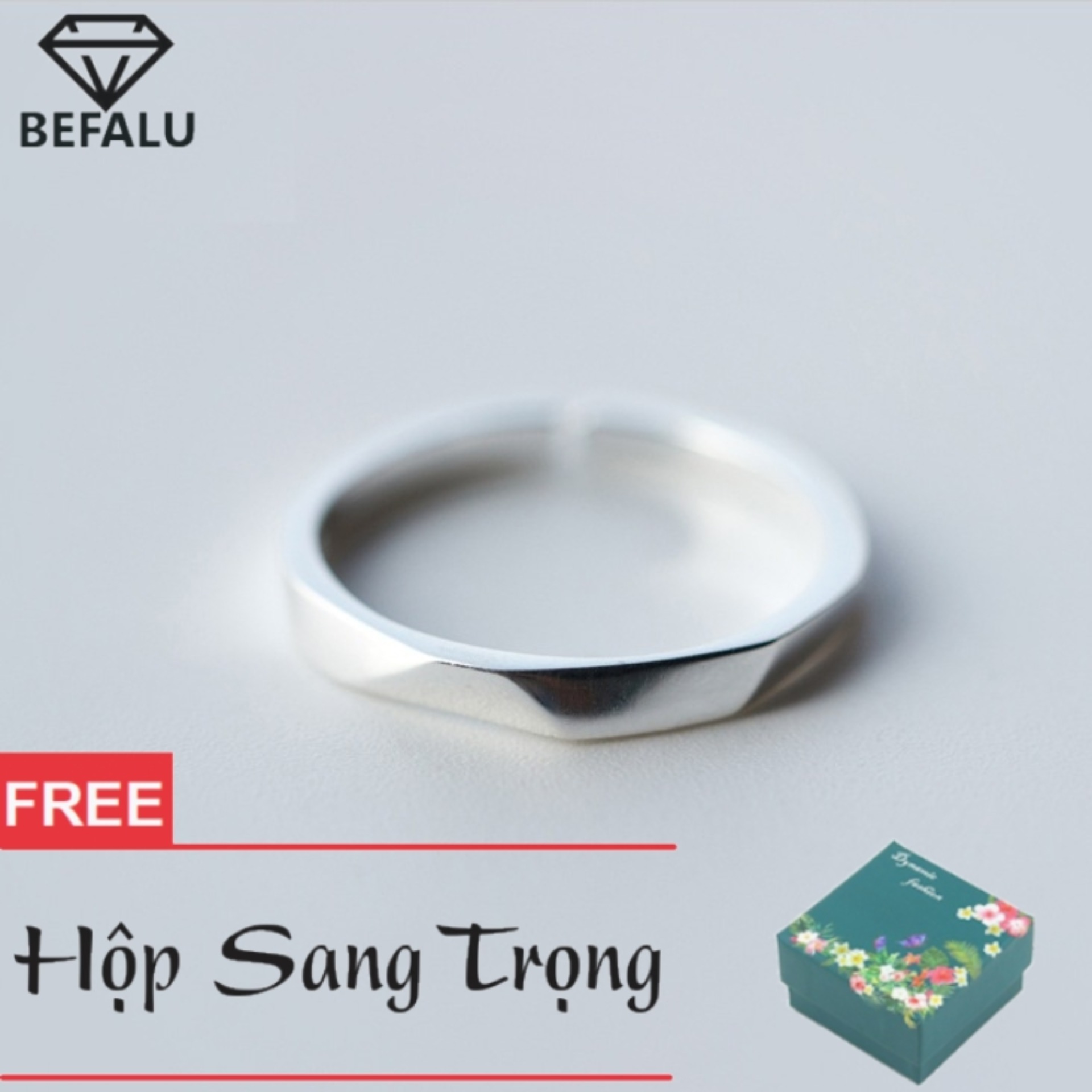 Nhẫn nữ đơn giản bạc s925 phong cách hàn n51 nhẫn freesize