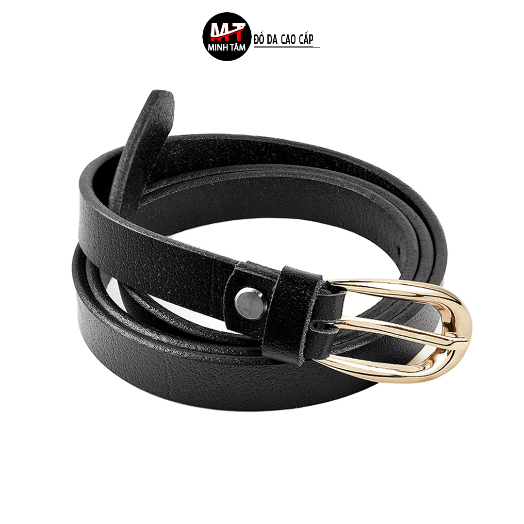 [HCM]Thắt Lưng Nữ Minh Tâm Da Bò   Bản dây 2cm MT634-01V
