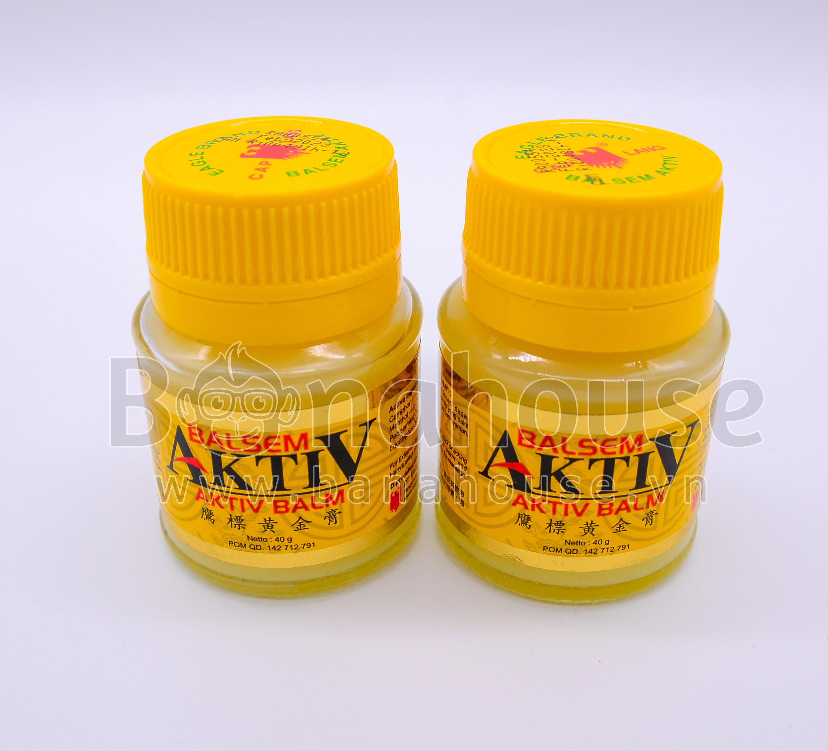 Dầu Cù Là Con Ó AKTIV Vàng 40g - Indo