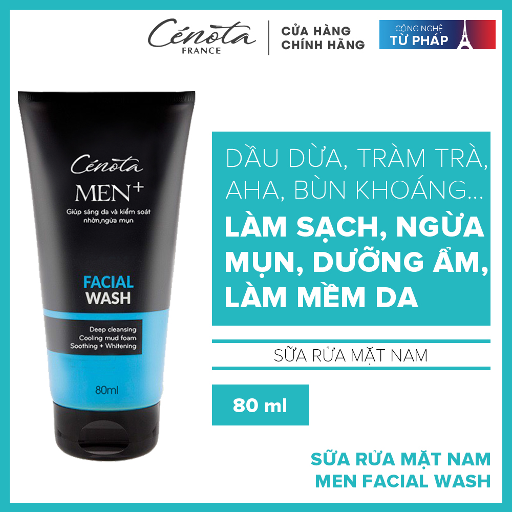 Sữa rửa mặt Cenota Men Facial Wash 80ml