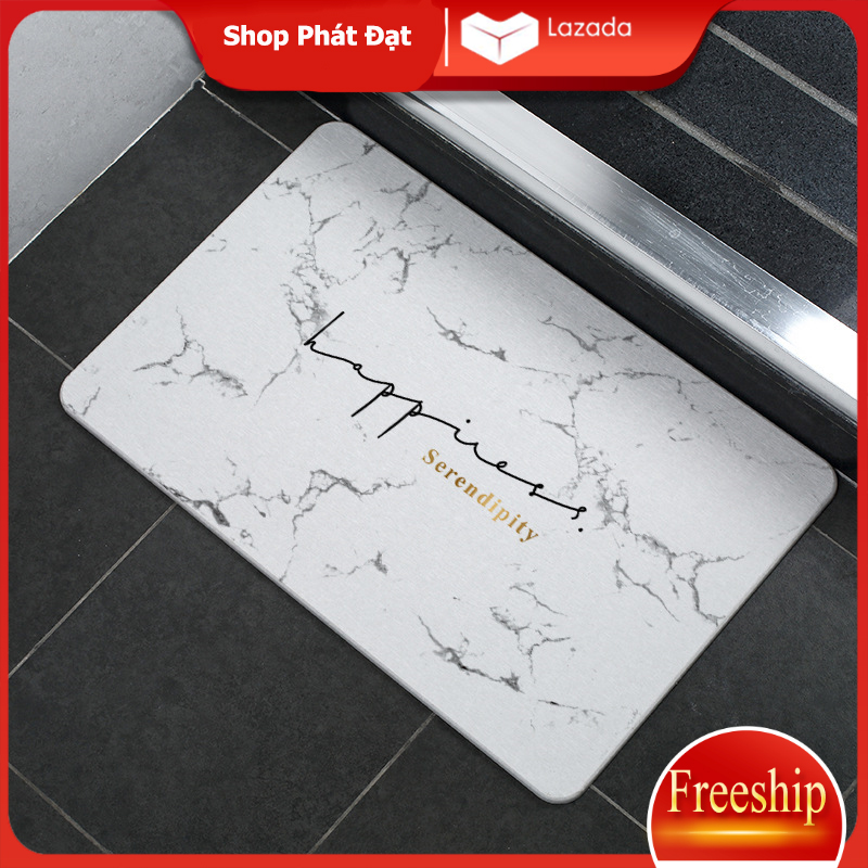 Thảm đá,Thảm phòng tắm siêu thấm, thảm lau chùi chân bằng bột đá thạch anh sang trọng 60x40x0,9cm, Thảm lau chân siêu thấm, thảm thấm nước nhà tắm, thảm hút nước nhà vệ sinh, Mặt đáy cao su chống trơn trượt.Nhanh chóng bay hơi.