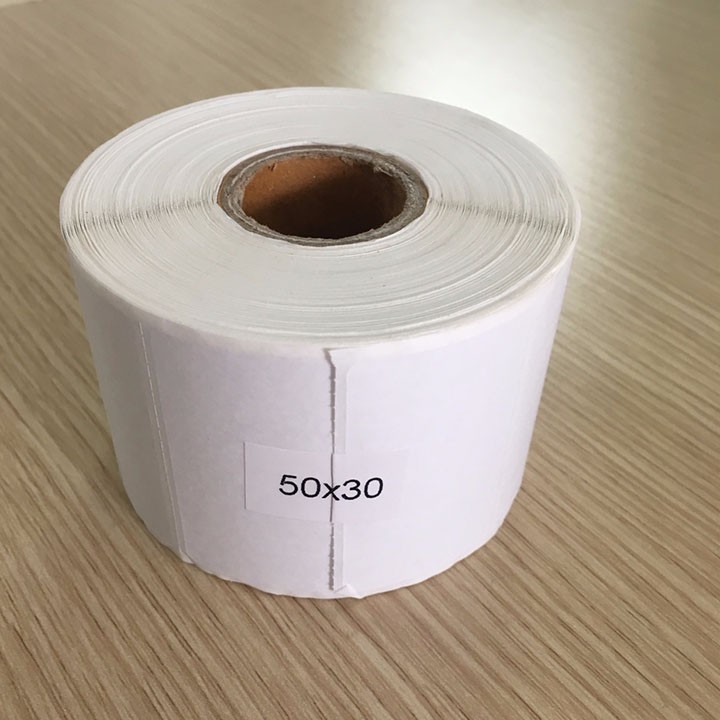 Decal in nhiệt, Giấy in tem mã vạch, Giấy in tem trà sữa 50x30mm