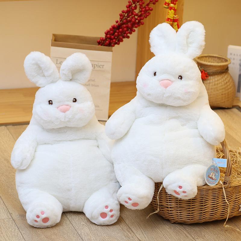 Gấu bông thỏ trắng mềm mại 80cm, thú nhồi bông thỏ béo trắng trẻo dễ thương - gấu xinh - g114
