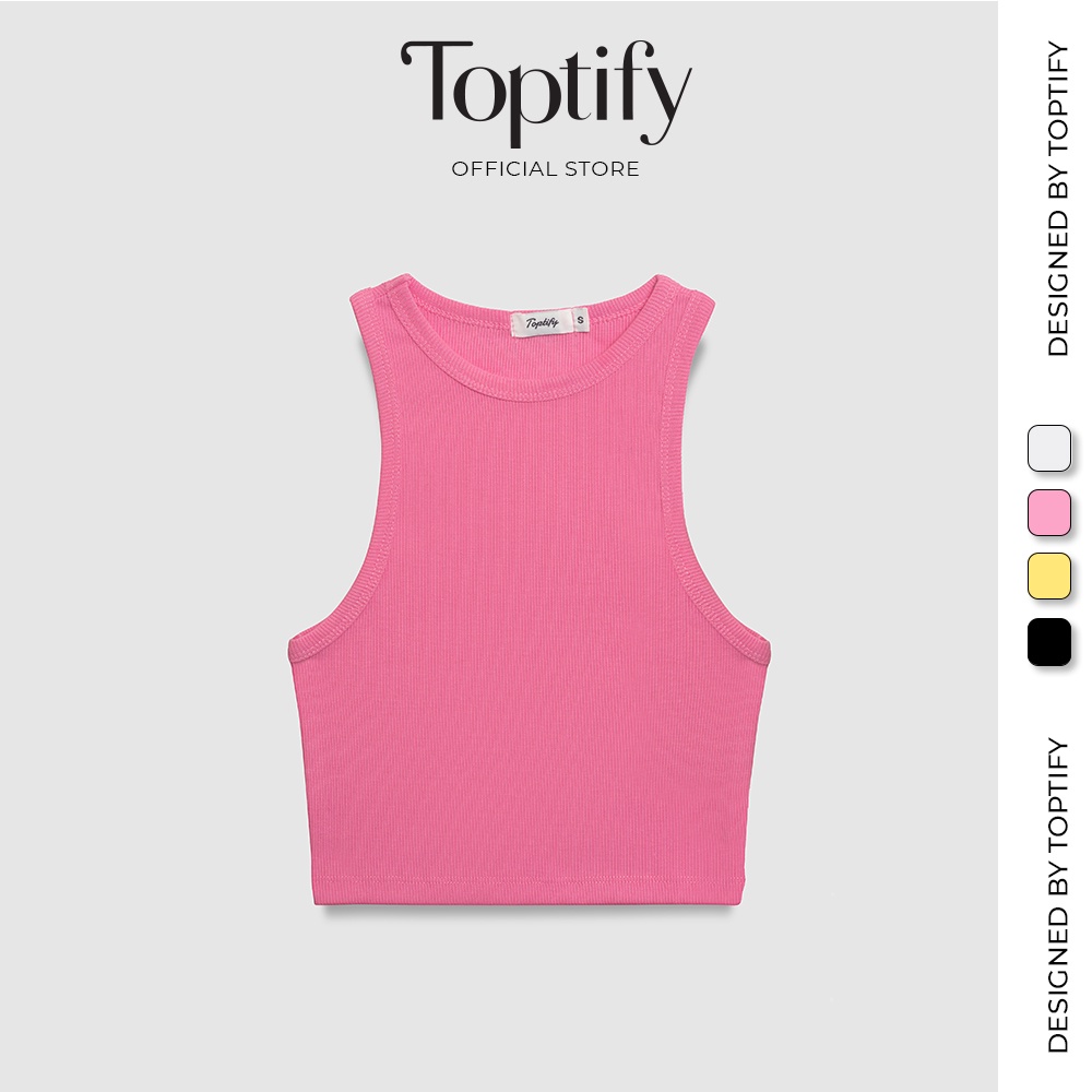 Áo croptop nữ body sát nách TOPTIFY kiểu cổ tròn basic sát nách Ruth Top AC82