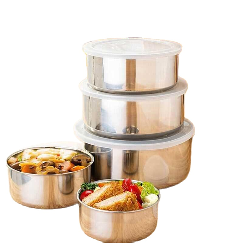 Bộ 5 thố inox có nắp đậy