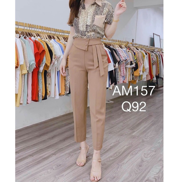Quần Baggy vạt 3 cúc lệch hàng thiết kế