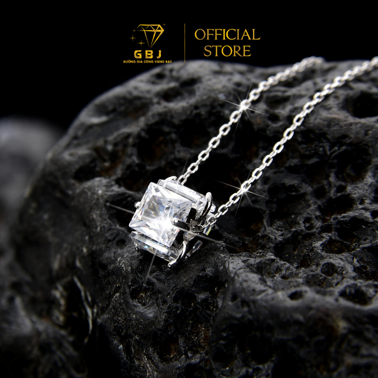 Dây Chuyền Mặt Khối Lập Phương Độc Lạ Chuẩn Bạc 925 - GBJ48652 - Gia Bảo Jewelry