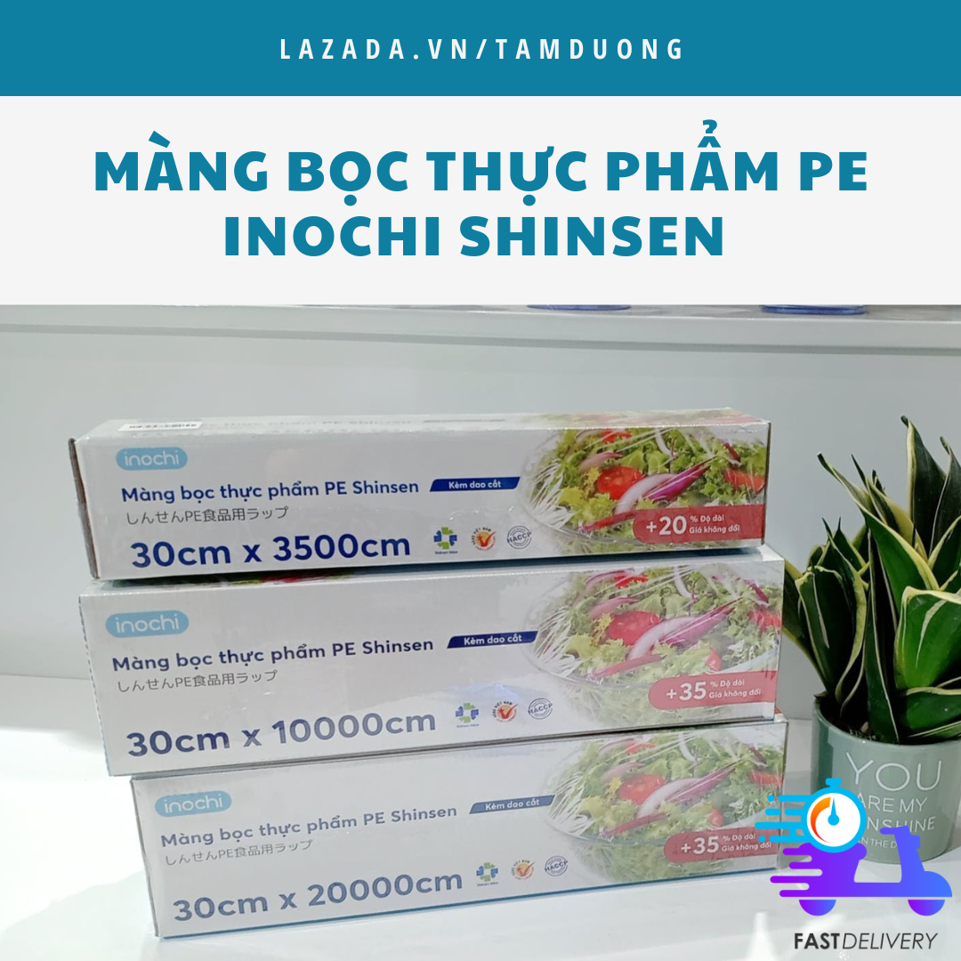 Màng bọc thực phẩm PE Inochi (không chứa DEHA và DEHP độc hại)