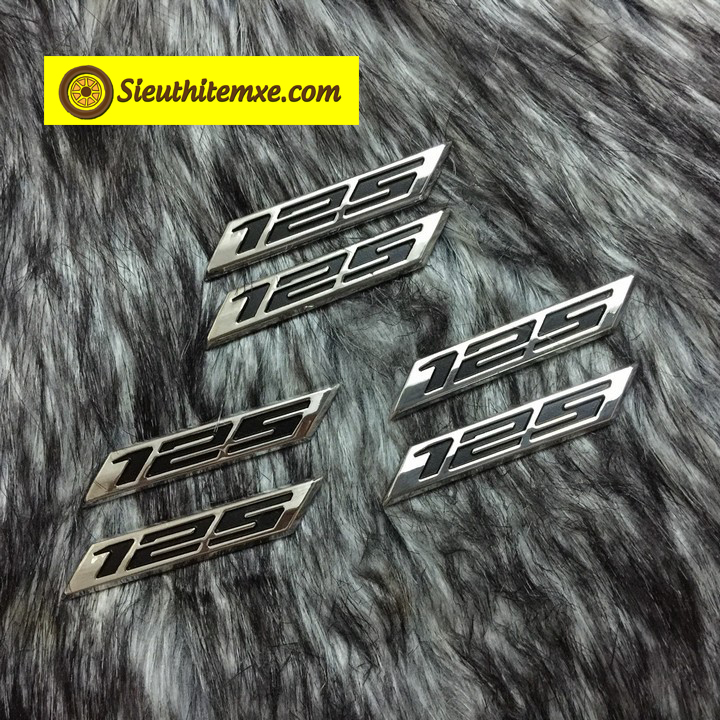 TEM CHỮ NỔI 125 CHO XE VARIO, AIRBLADE, CLICK SIÊU BỀN