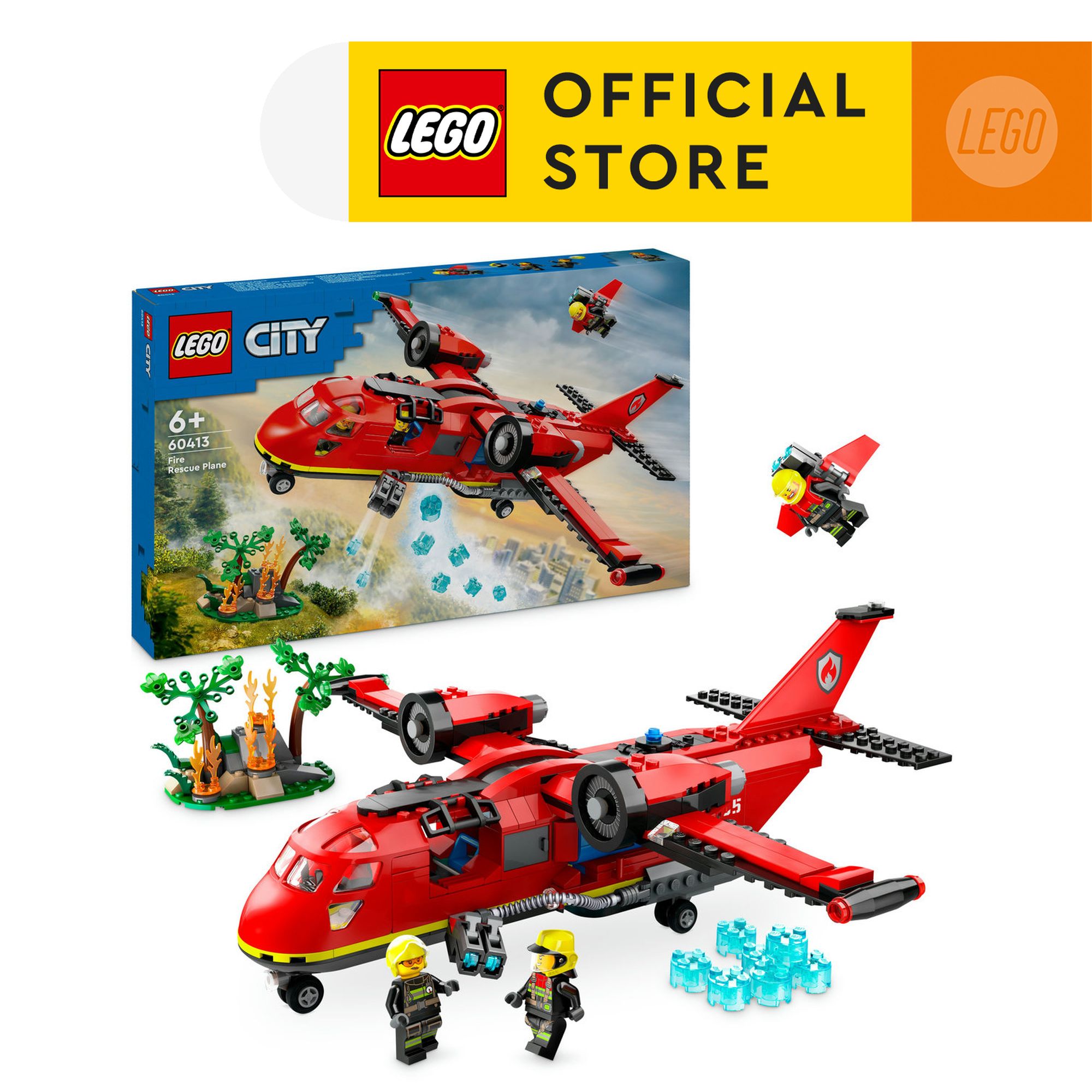 Lego city 60413 đồ chơi lắp ráp máy bay cứu hỏa