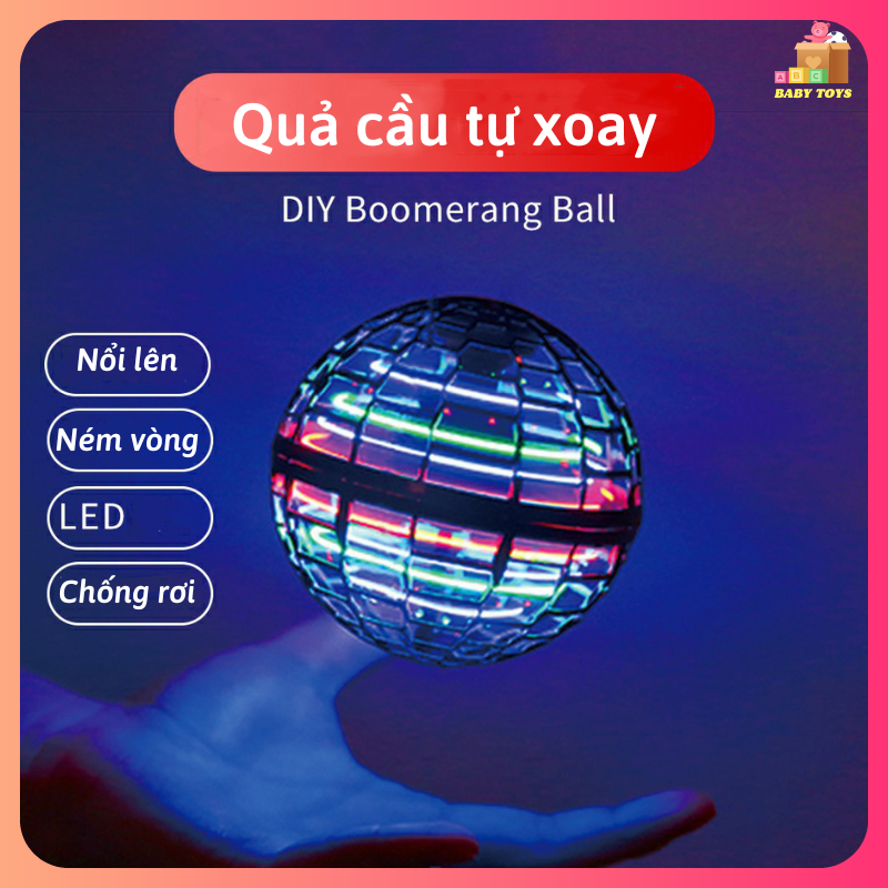 Quả cầu ma thuật boomerang bóng bay UFO có đèn nhấp nháy có điều khiển đồ chơi giải trí ngoài trời cho bé