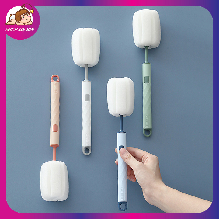 Cọ bình sữa đầu mút xốp không làm xước bình giúp mẹ cọ sạch sẽ mọi loại bình. Cọ bình sữa, cọ bình sữa mút xốp, cọ vệ sinh bình sữa, cọ rửa bình sữa