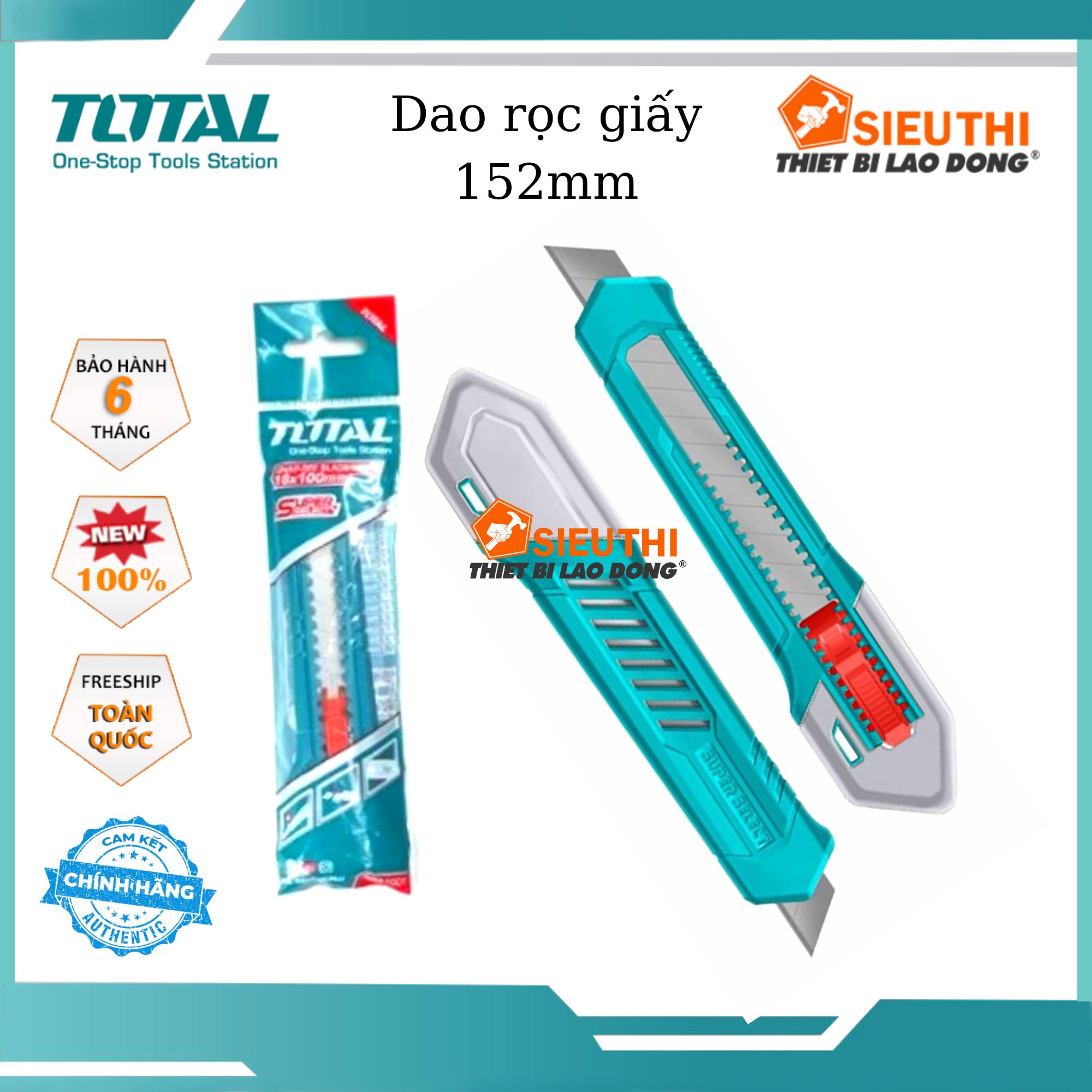 Dao rọc giấy dòng siêu rẻ 152mm TOTAL THT51001