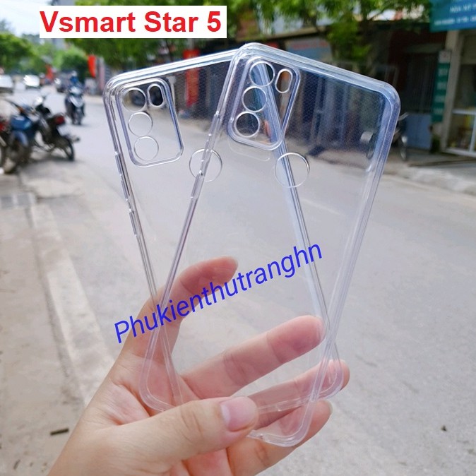 Ốp dẻo silicon trong suốt Vsmart Star 5 có gờ bảo vệ camera - phukienthutranghn