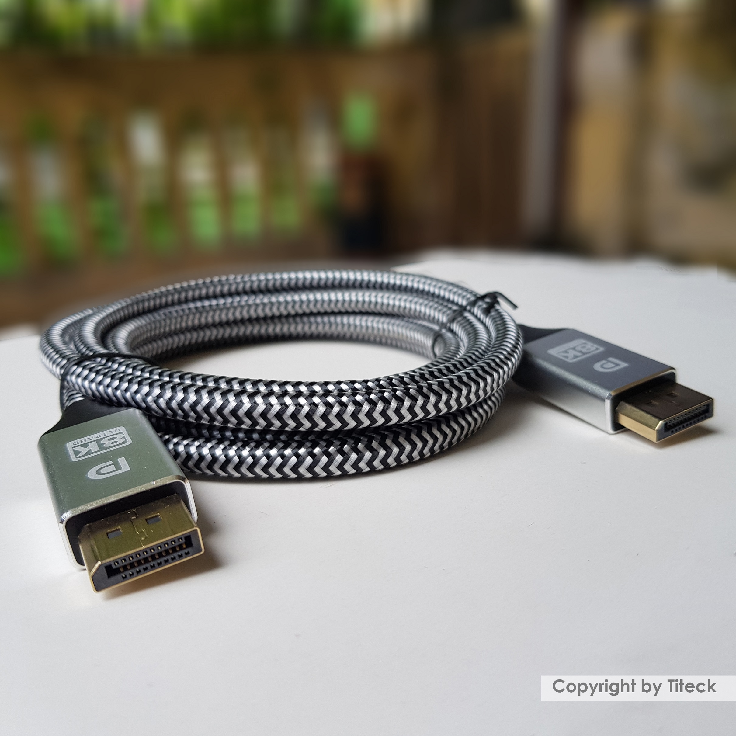 Cáp Displayport hỗ trợ 8K dài 2m dây bện dù cao cấp - Cáp 2 đầu DP ( Displayport)