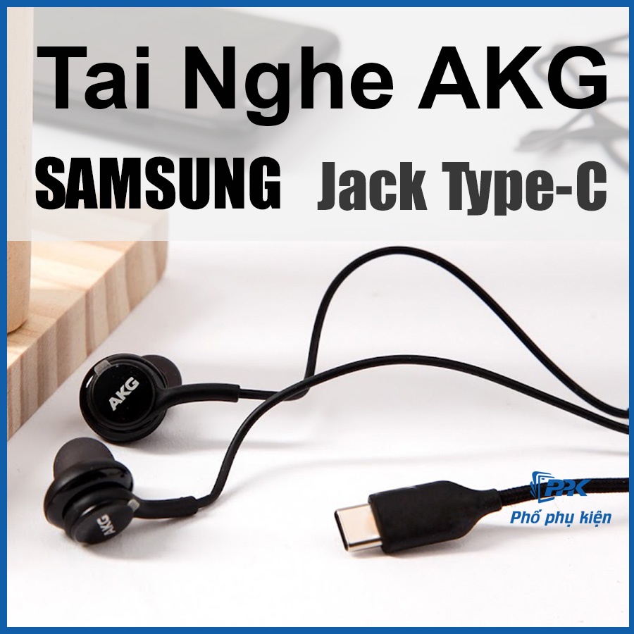 Tai nghe jack type-c samsung akg note 20 ultra, s21 ultra, note 10 plus - dành cho các dòng máy chân type-c