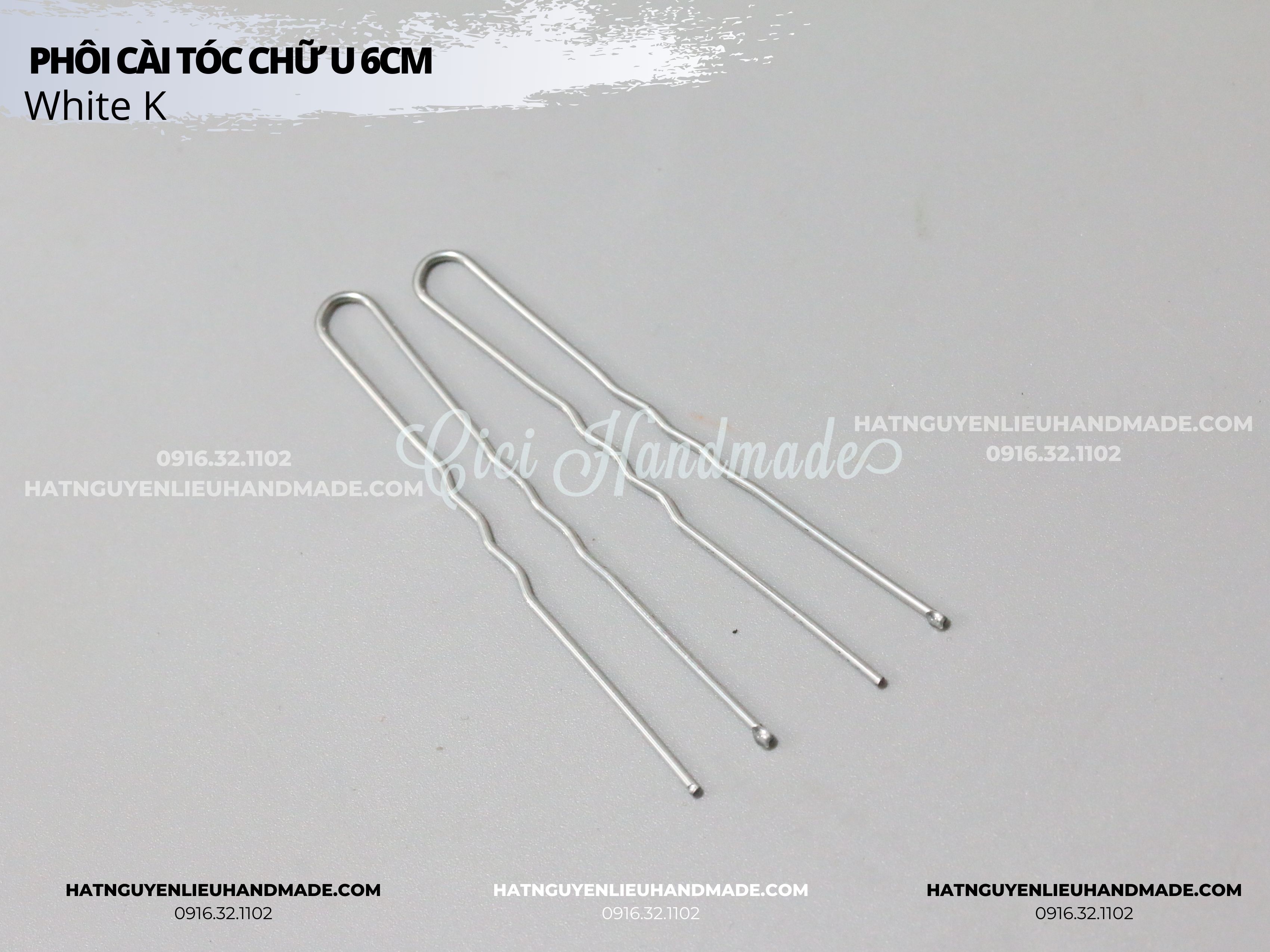 set 10c Phôi cài tóc chữ U Cici Handmade nguyên liệu DIY phụ kiện làm đẹp tự làm phụ kiện cô dâu