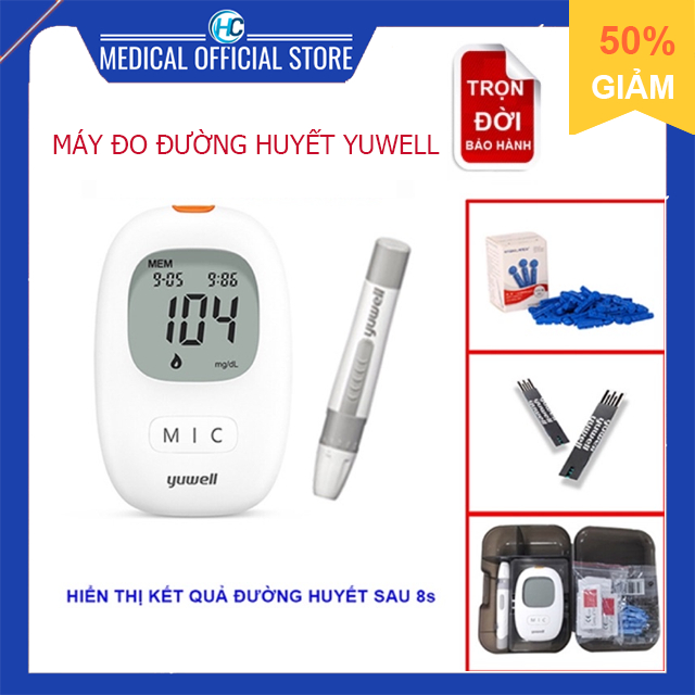 Máy đo đường huyết cao cấp YUWELL Accusure 710hàng cao cấp chính hãng